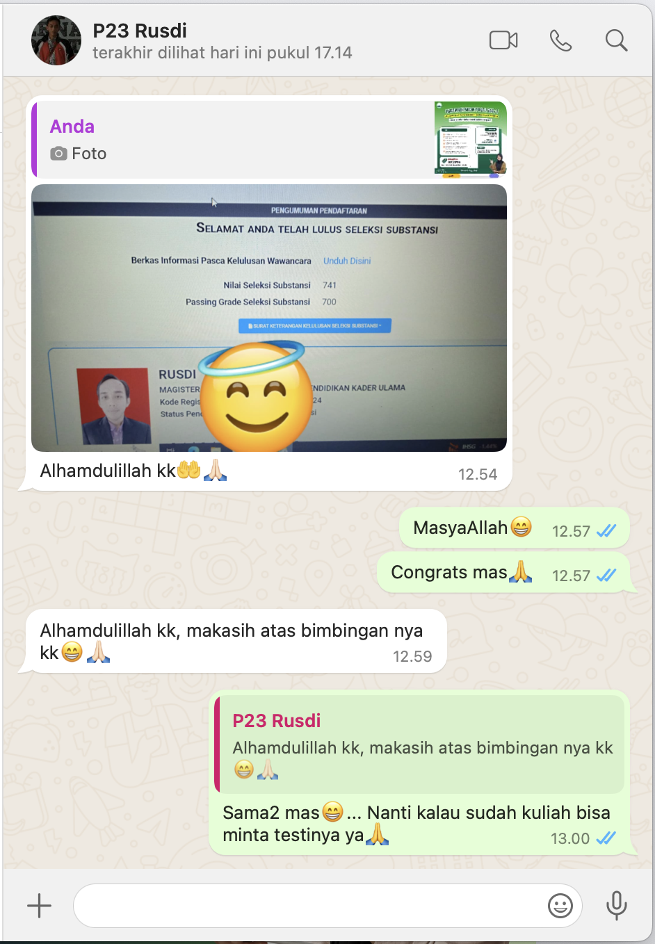 mas Rijal, score: 550